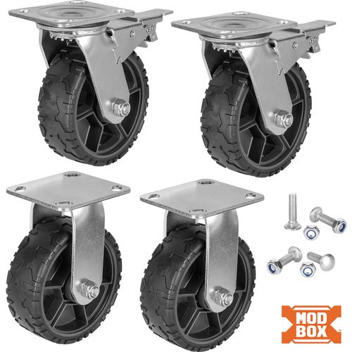 Main product image of MODbox 6" Utility Cart Caster Replacement Wheel Set (4 Wheels)