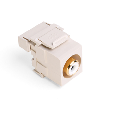 Main product image of RCA 110-termination Quickport, Connector (White) Barrel (Light Almond) Housing
