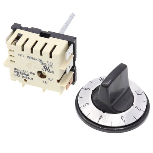 Main product image of 120V Infinite Switch, Black Dial