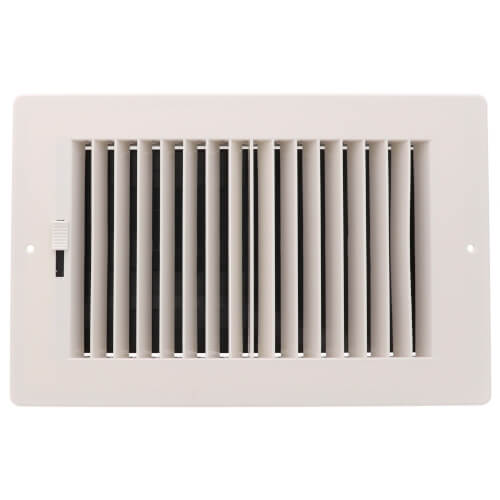 10" x 6" (Wall Opening Size) White Two-Way Plastic Sidewall/Ceiling Register (RZ682 Series)