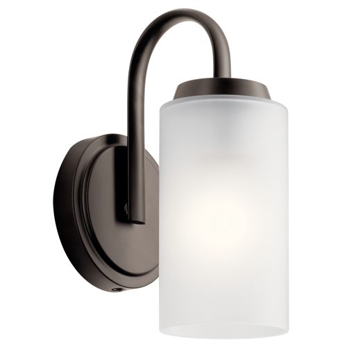 Main product image of Kennewick 1 Light Wall Sconce w/ Etched Glass (Olde Bronze)