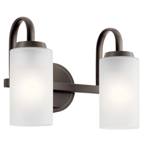Main product image of Kennewick 1 Light Wall Sconce w/ Etched Glass (Olde Bronze)