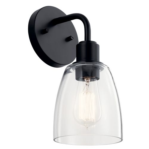 Main product image of Meller 11" 1 Light Wall Sconce w/ Clear Glass (Black)