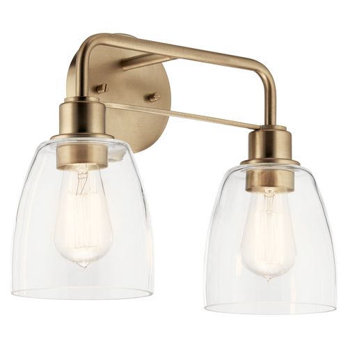 Main product image of Meller 15" 2 Light Vanity Light w/ Clear Glass (Black)