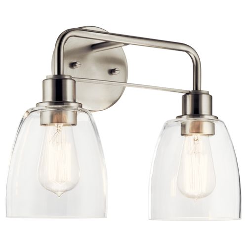 Main product image of Meller 15" 2 Light Vanity Light w/ Clear Glass (Black)