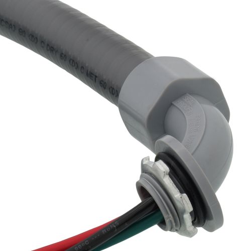 Main product image of 1/2" x 4' 10/3 Gray Ultra-Whip Liquidtight Flexible Non-Metallic PVC Conduit Cable Whip