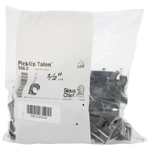 Main product image of PickUp Tube Talon w/ Nail for 1/2" Copper, PEX and CPVC Tubing, Black (Box of 100)