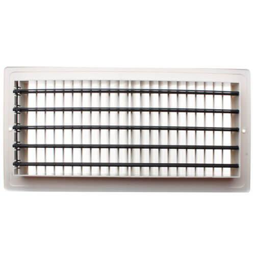 14" x 6" (Wall Opening Size) White Two-Way Plastic Sidewall/Ceiling Register (RZ682 Series)