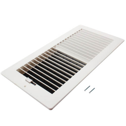 14" x 6" (Wall Opening Size) White Two-Way Plastic Sidewall/Ceiling Register (RZ682 Series)