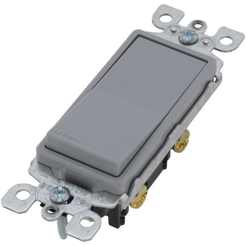 Main product image of Single-Pole Decora Rocker Light Switch - Gray (120V)