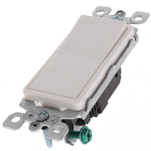 Decora Rocker Switch, Single-Pole - White (15 Amp, 120/277V)
