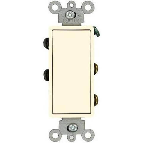 Main product image of Double-Pole Decora Residential Switch, 15A - Light Almond (120/277V)