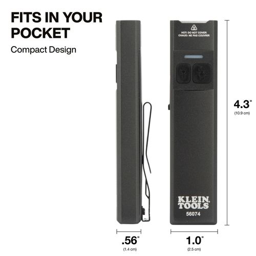 Main product image of Rechargeable Slim-Profile LED Pocket Flashlight with Laser
