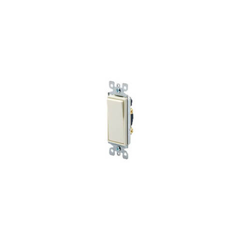Main product image of Single-Pole Decora Illuminated Rocker Switch, Grounding - Ivory (120/277V)