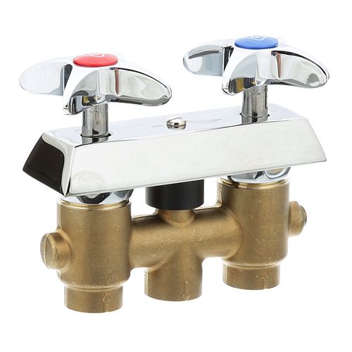 Main product image of Concealed Mixing Faucet, Wall Mount, 3/8" NPT Inlets & Outlet, 4-arm Handles, B-0512