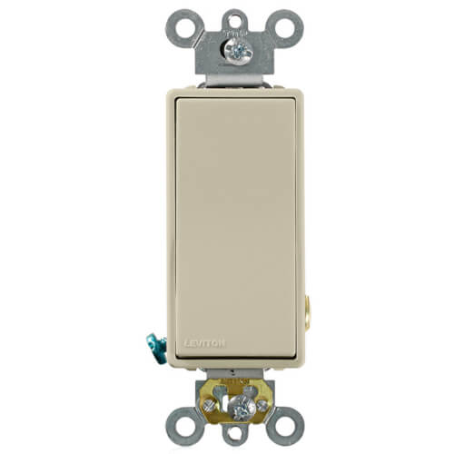 Main product image of Single-Pole Decora Plus Rocker Light Switch, Commercial Grade, 20A - Ivory (120/277V)