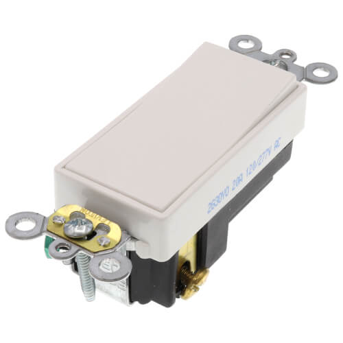 Main product image of Single-Pole Decora Plus Rocker Switch,  Commercial Grade, 20A, White - (120/277)