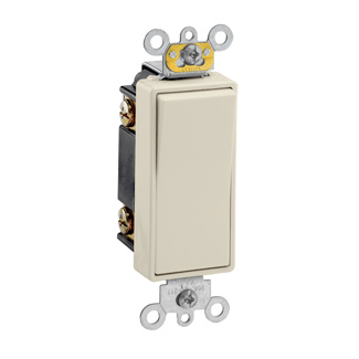 Main product image of 3-Way Decora Plus Rocker Light Switch, Commercial Grade, 20A - Light Almond (120/277V)