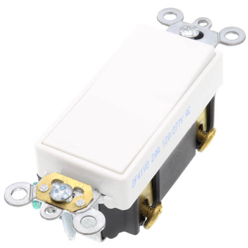 Main product image of 3-Way Decora Plus Rocker Switch, Commercial Grade, 20A - White (120/277V)