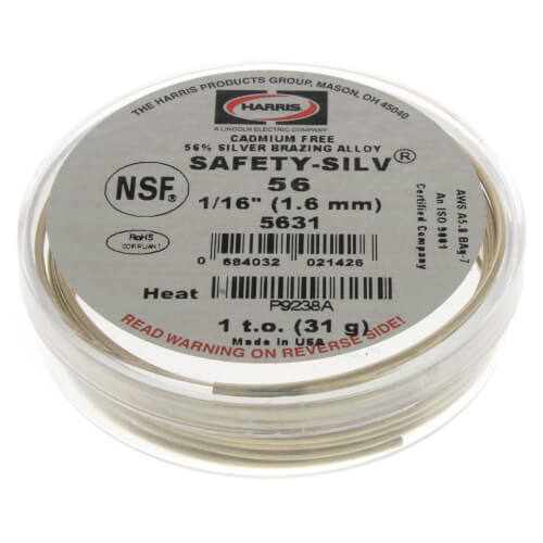 1/16" Safety-Silv High-Silver (56%), 1 Troy Oz