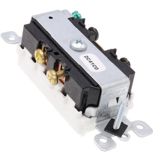 Single-Pole Decora Combination, Double Rocker Light Switch - White (120/277V)
