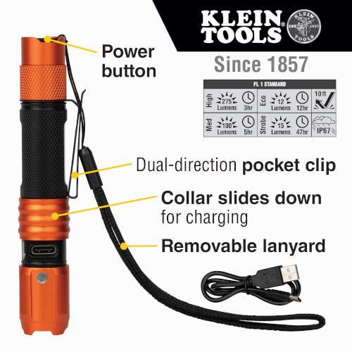 Main product image of Rechargeable Waterproof LED Pocket Light with Lanyard