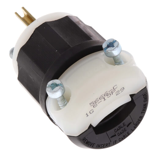 Main product image of Industrial Grade Plug, 15A, 2P, NEMA 6-15P - Black/White (250V)