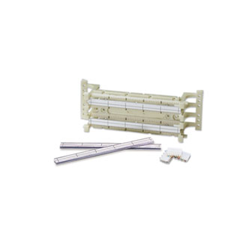 Main product image of Cat 5e 110-style Wall-mount Wiring Block Kit, Includes 100-pair Block w/ Legs, Labels, And (24) C-4 Clips