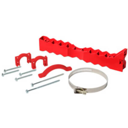 Main product image of PipeTitan Plus 5 Flame Retardant Kit: (1) Bracket (2) Straps (1) 5" Stainless Steel Band