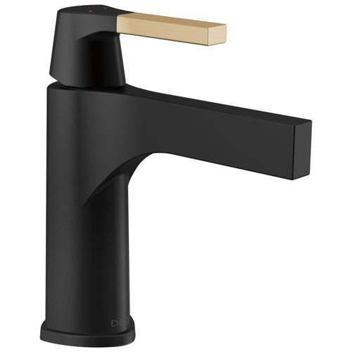 Main product image of Zura 1 Handle Bathroom Faucet (Matte Black/Champagne Bronze), 574-GZMPU-DST