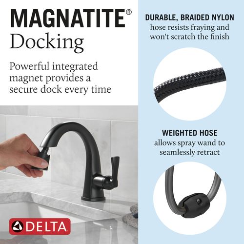 Main product image of Stryke 1 Handle Pull Down Bathroom Faucet (Matte Black), 577-BLPD-DST