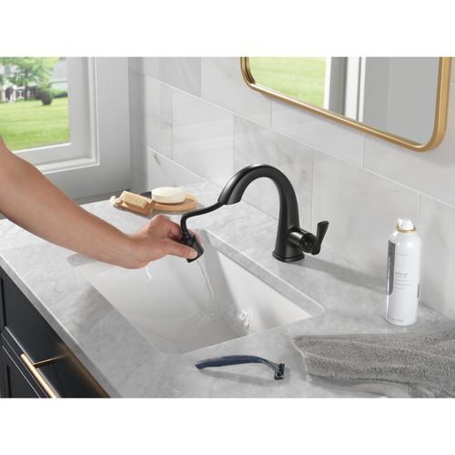 Main product image of Stryke 1 Handle Pull Down Bathroom Faucet (Matte Black), 577-BLPD-DST