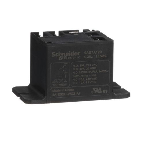 Main product image of Harmony 9A Electromechanical Power Relay w/ Flanged Mount & Sealed Cover (30A, SPDT-NO, 120 VAC)