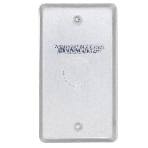 Main product image of 4" x 2-1/8" x 1/4" Raised Utility Box Cover w/ 1/2" Knockout