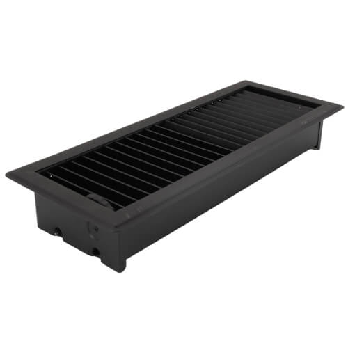 Main product image of 4" x 12" (Wall Opening Size) Black Floor Register (411 Series)