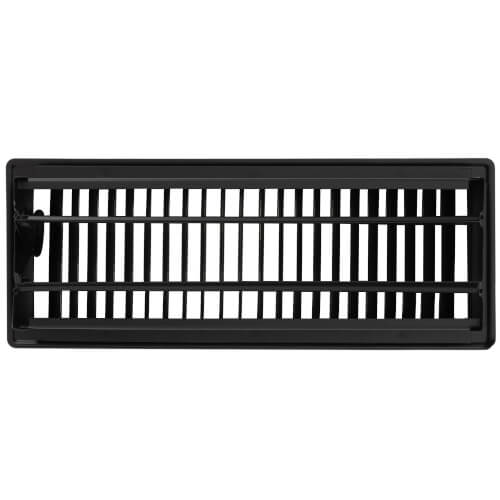 Main product image of 4" x 12" (Wall Opening Size) Black Floor Register (411 Series)