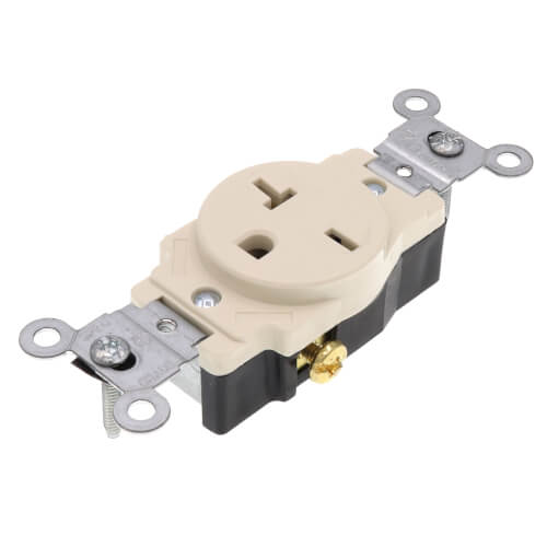 5821-T - Leviton 5821-T - Narrow Body Single Receptacle, 20A, NEMA 6 ...