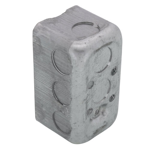 Main product image of 4" x 2-1/8" x 2-1/8" Single-Gang Utility Box w/ 1/2" Knockouts