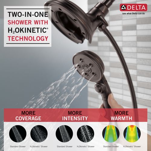 Main product image of H2okinetic In2ition 4-Setting Round 2-in-1 Shower (Venetian Bronze), 58471-RB-PK