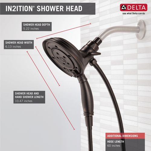 Main product image of H2okinetic In2ition 4-Setting Round 2-in-1 Shower (Venetian Bronze), 58471-RB-PK