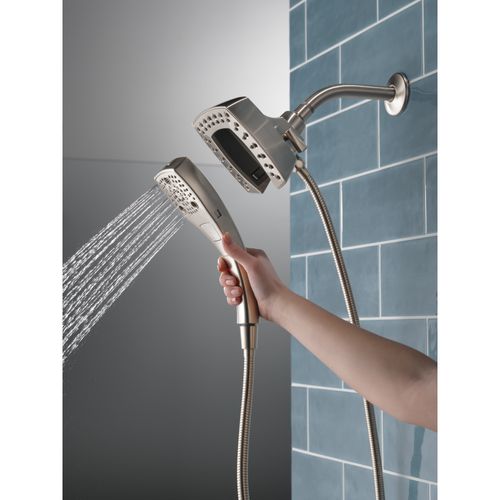 Main product image of H2okinetic In2ition 5-Setting Square 2-in-1 Shower (Stainless), 58474-SS25