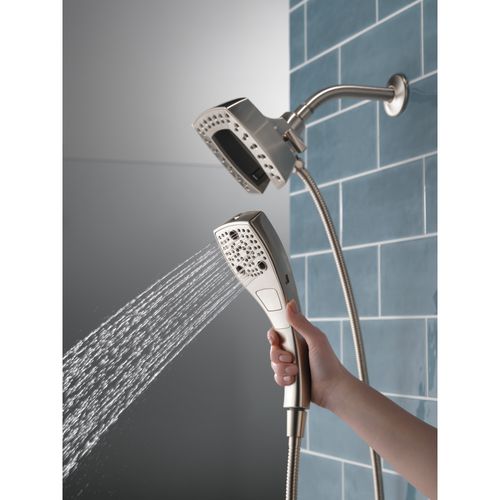 Main product image of H2okinetic In2ition 5-Setting Square 2-in-1 Shower (Stainless), 58474-SS25