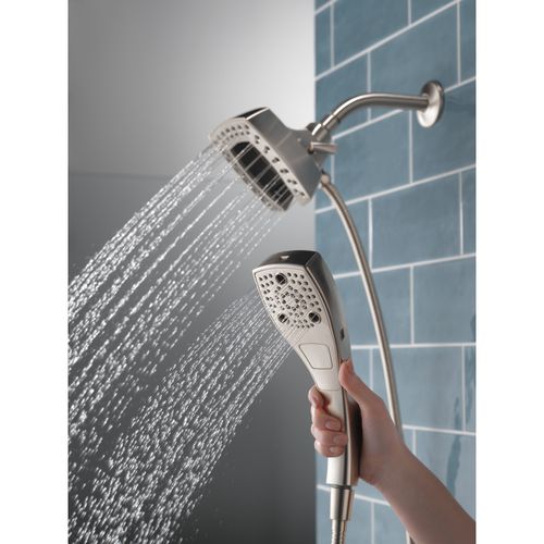 Main product image of H2okinetic In2ition 5-Setting Square 2-in-1 Shower (Stainless), 58474-SS25