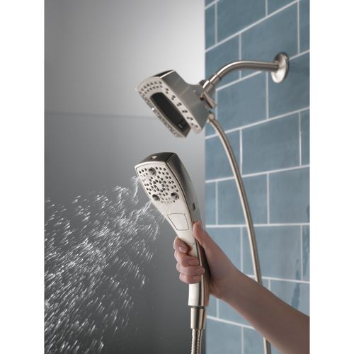 Main product image of H2okinetic In2ition 5-Setting Square 2-in-1 Shower (Stainless), 58474-SS25