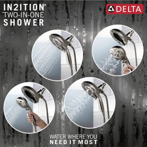 58480BL25PK Delta 58480BL25PK In2ition 2in1 Shower