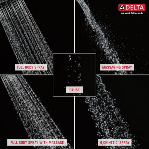 Main product image of In2ition H2Okinetic 2-in-1 Shower Head 2.5 GPM w/ 5-Spray Pattern (Matte Black), 58480-BL25-PK