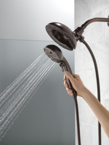 Main product image of In2ition H2Okinetic 2-in-1 Shower Head 2.5 GPM w/ 5-Spray Pattern (Venetian Bronze), 58480-RB25-PK