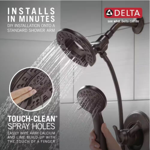 58499RB Delta 58499RB In2ition HSSH 2in1 Shower Head 1.75 GPM 4