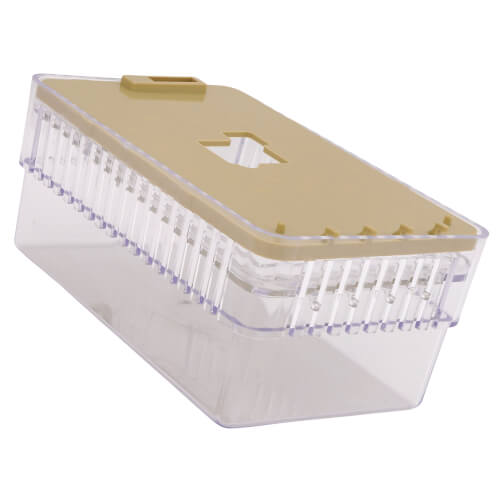 Main product image of 5-3/4" x 3-1/2" x 2-3/4" Clear Plastic Thermostat Guard with Two Bases
