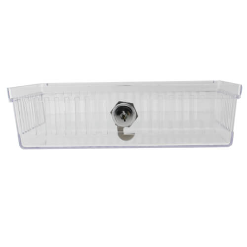 Main product image of 6-1/4" x 3-3/4" x 1-3/4" Clear Plastic Thermostat Guard with Two Bases